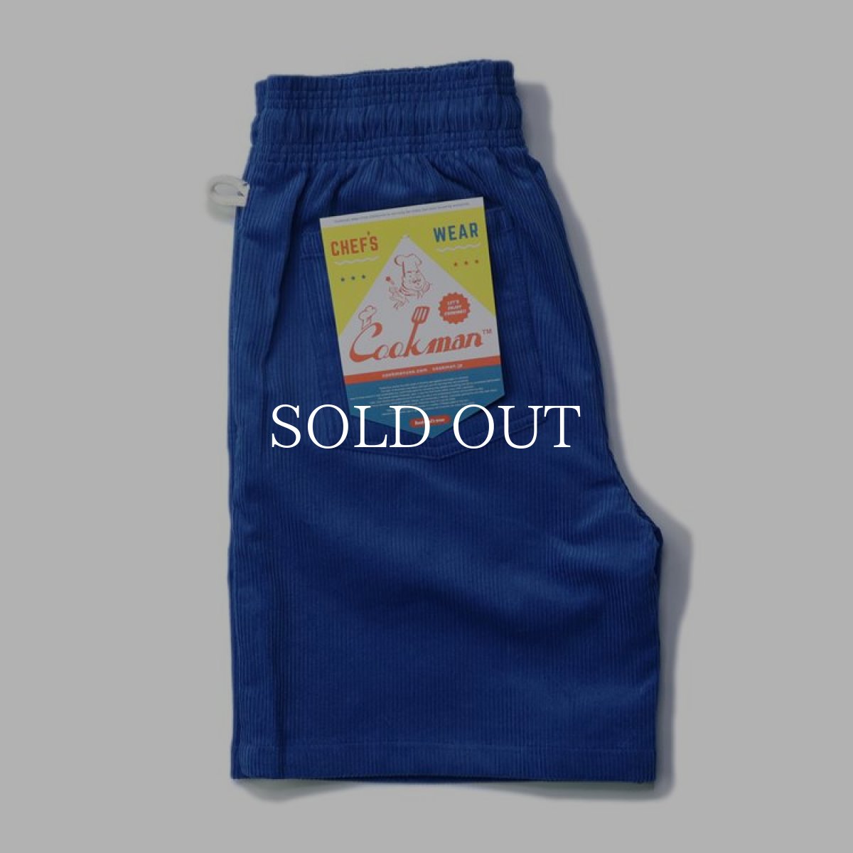 画像1: COOKMAN  Chef Short Pants Corduroy Royal Blue (Blue) (1)