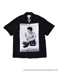 画像1: MINEDENIM  LARRY CLARK "TULSA" / S/S HAWAIIAN SHIRTS (TYPE-1) (BLK) (1)