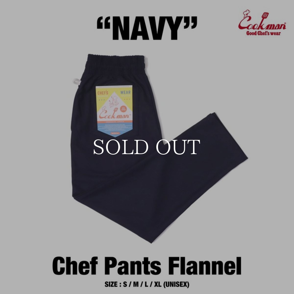 画像1: COOKMAN  Chef Pants Flannel Navy (Navy) (1)