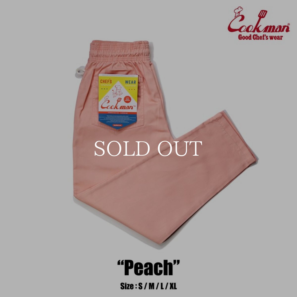 画像1: COOKMAN  シェフパンツ Chef Pants Peach (Light Pink) (1)