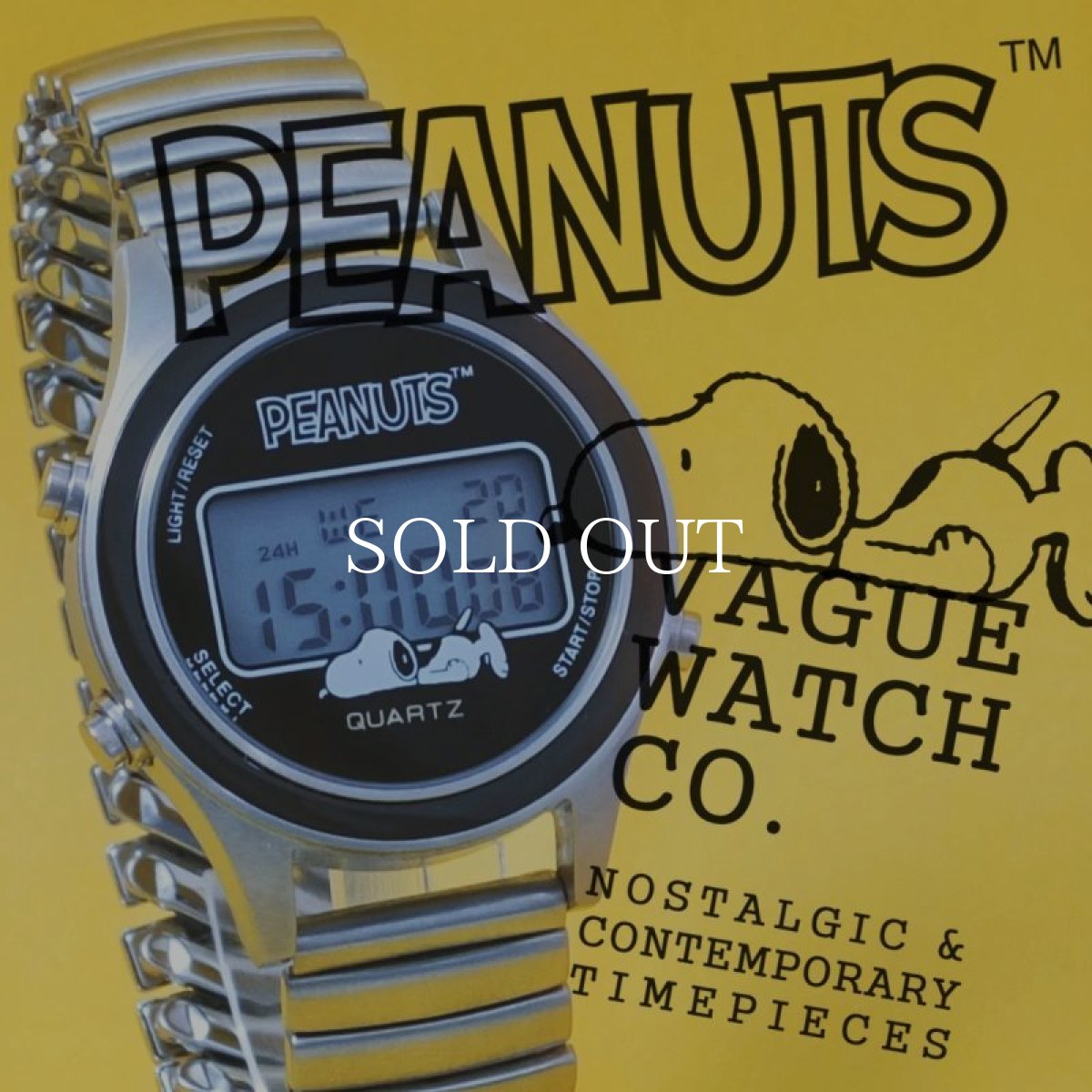 画像1: VAGUE WATCH CO.  “ Snoopy Digital Watch “ DG2000 Extension (SS / Black) (1)