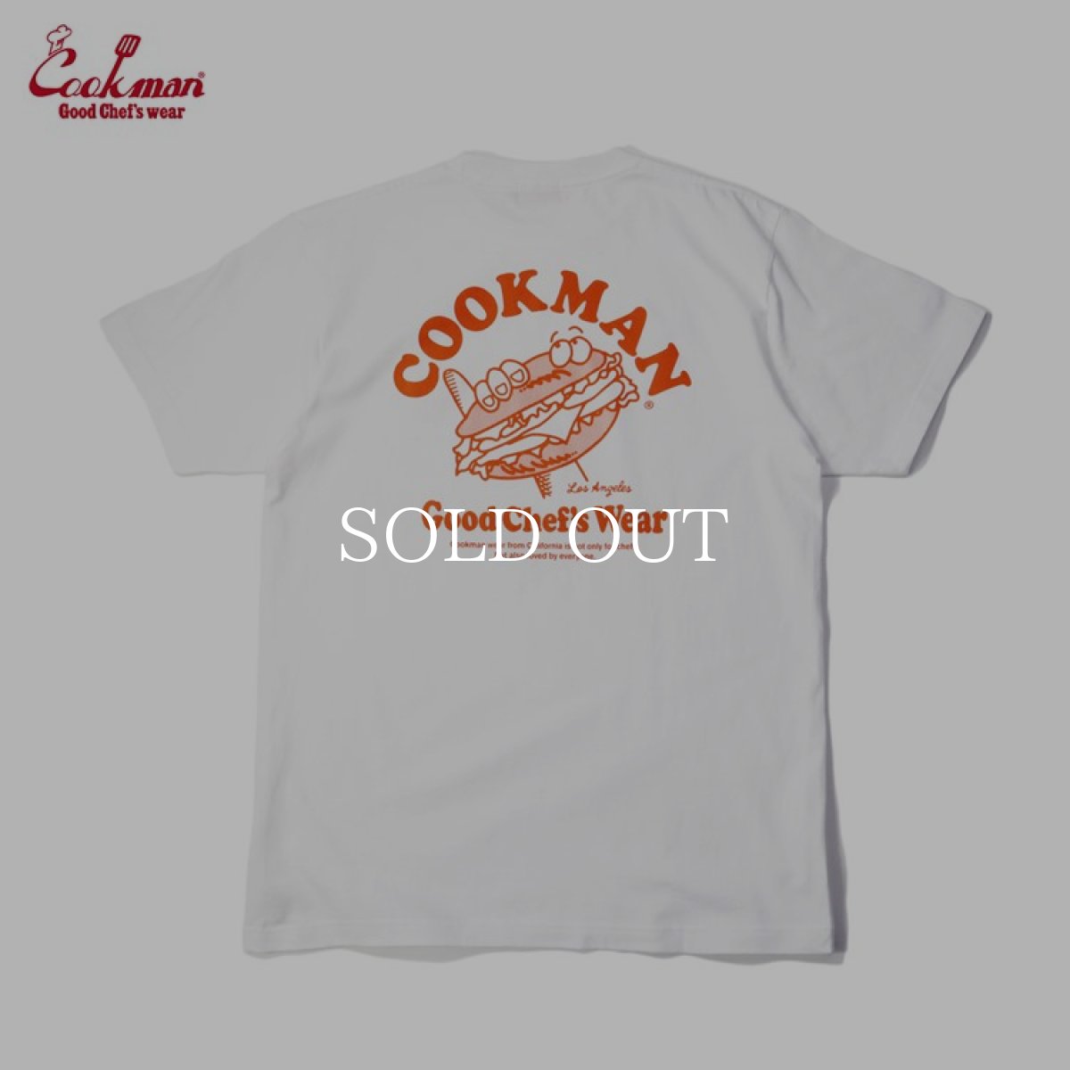 画像1: COOKMAN  Tシャツ Hamburger (White) (1)