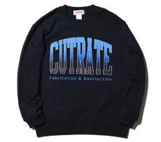 画像1: CUTRATE  CUTRATE GRADATION LOGO CREW NECK SWEAT (BLACK) (1)