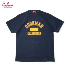 画像1: COOKMAN  Tシャツ Flock Team Logo (Navy) (1)