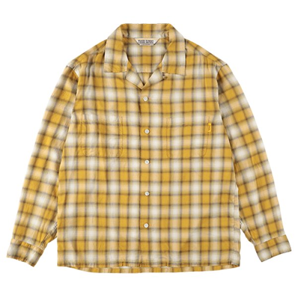 12,900円スタンダードカリフォルニアSD Ombre Check Shirt yellow