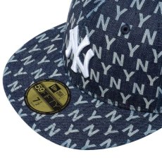 画像4: NEW ERA  59FIFTY Denim Monogram ニューヨーク・ヤンキース デニム (モノグラム) (4)