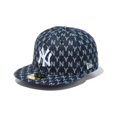 画像1: NEW ERA  59FIFTY Denim Monogram ニューヨーク・ヤンキース デニム (モノグラム) (1)