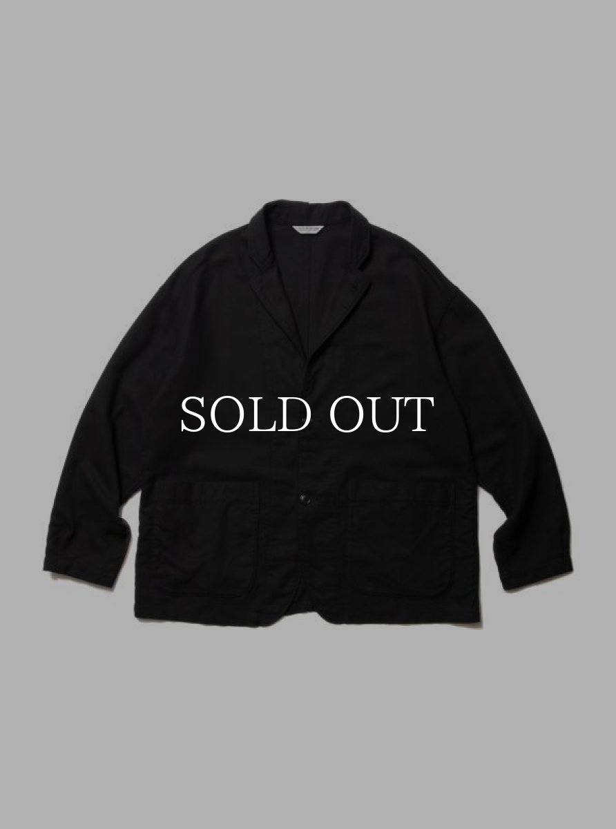 画像1: COOTIE   Garment Dyed Double Cloth Lapel Jacket (Black) (1)