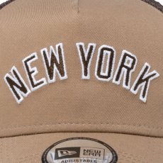 画像5: NEW ERA  9FORTY A-Frame トラッカー MLB Mesh Embroidery ニューヨーク・ヤンキース カーキ  (カーキ) (5)