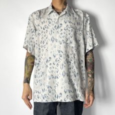 画像3: OLD JOE   ORIGINAL PRINTED OPEN COLLAR SHIRTS (LEOPARD) Short-sleeve (COBALT) (3)