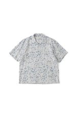 画像1: OLD JOE   ORIGINAL PRINTED OPEN COLLAR SHIRTS (LEOPARD) Short-sleeve (COBALT) (1)