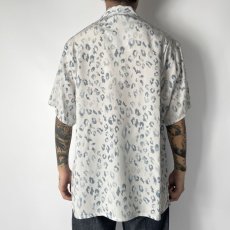 画像4: OLD JOE   ORIGINAL PRINTED OPEN COLLAR SHIRTS (LEOPARD) Short-sleeve (COBALT) (4)