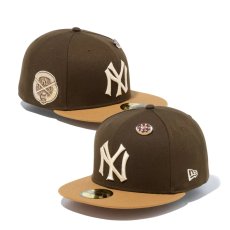 画像1: NEW ERA  59FIFTY MLB Doughnut ドーナツ クーパーズタウン ニューヨーク・ヤンキース ウォルナット ウィートバイザー (ウォルナット) (1)