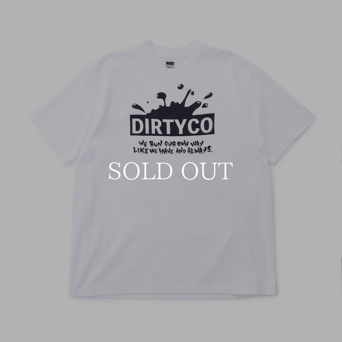 画像1: RATS  DIRTYCO TEE (WHITE) (1)