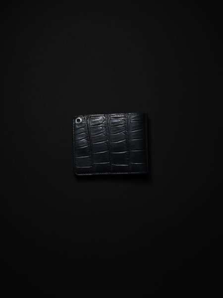 ANTIDOTE BUYERS CLUB Two Fold Wallet(Crocodile) (Black) RX-516