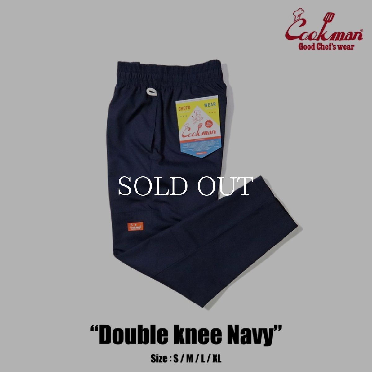 画像1: COOKMAN  Chef Pants Double knee Ripstop Navy (Navy) (1)