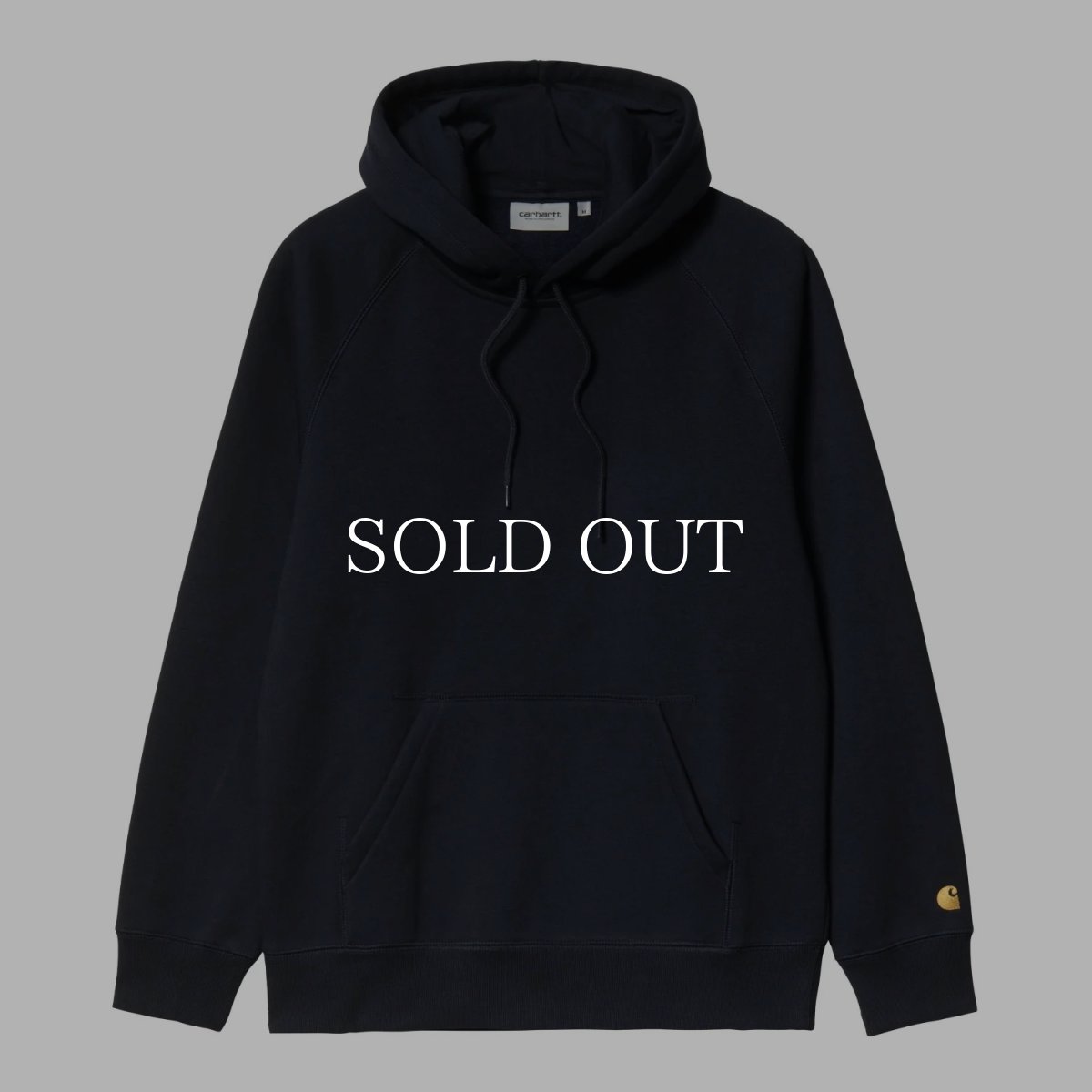 画像1: CARHARTT WIP  HOODED CHASE SWEATSHIRT (Dark Navy / Gold) (1)