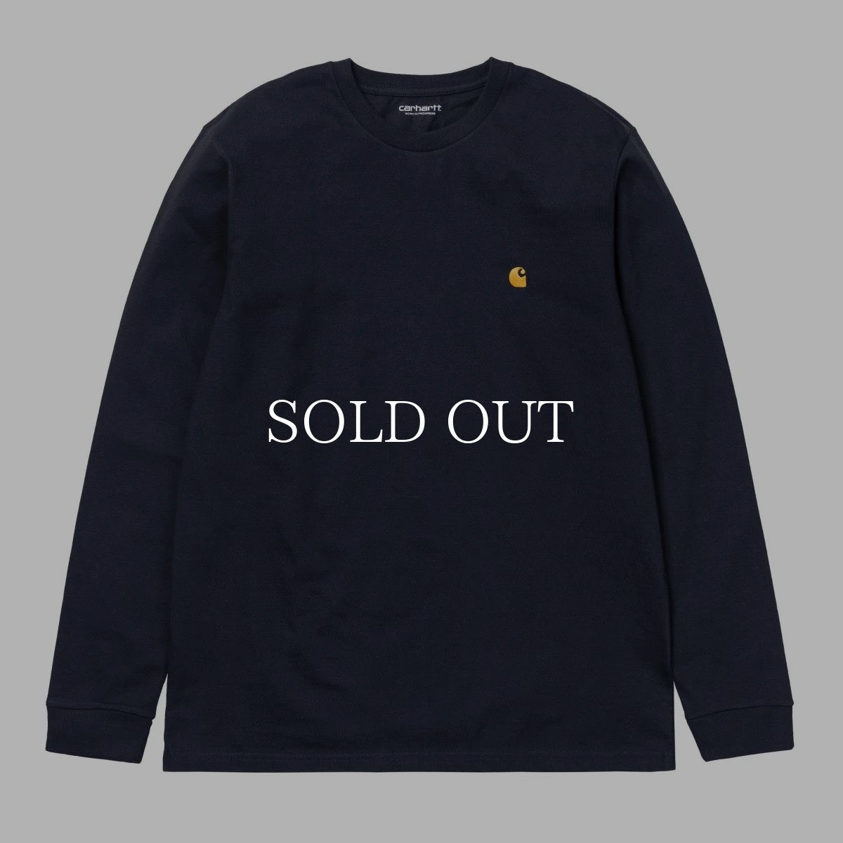 画像1: CARHARTT WIP  L/S CHASE T-SHIRT (Dark Navy / Gold) (1)