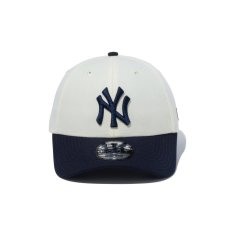 画像2: NEW ERA  9FORTY MLB 2-Tone ニューヨーク・ヤンキース クロームホワイト ネイビーバイザー (クロームホワイト) (2)