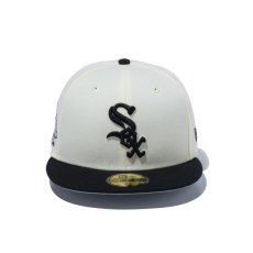 画像2: NEW ERA  59FIFTY MLB 2-Tone シカゴ・ホワイトソックス クロームホワイト ブラックバイザー (クロームホワイト) (2)