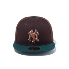 画像2: NEW ERA  59FIFTY Beef and Broccoli ニューヨーク・ヤンキース バーントウッド ダークグリーンバイザー (バーントウッド/ダークグリーン) (2)