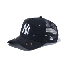 画像1: NEW ERA  9FORTY A-Frame トラッカー Splash Embroidery ニューヨーク・ヤンキース (ブラック) (1)