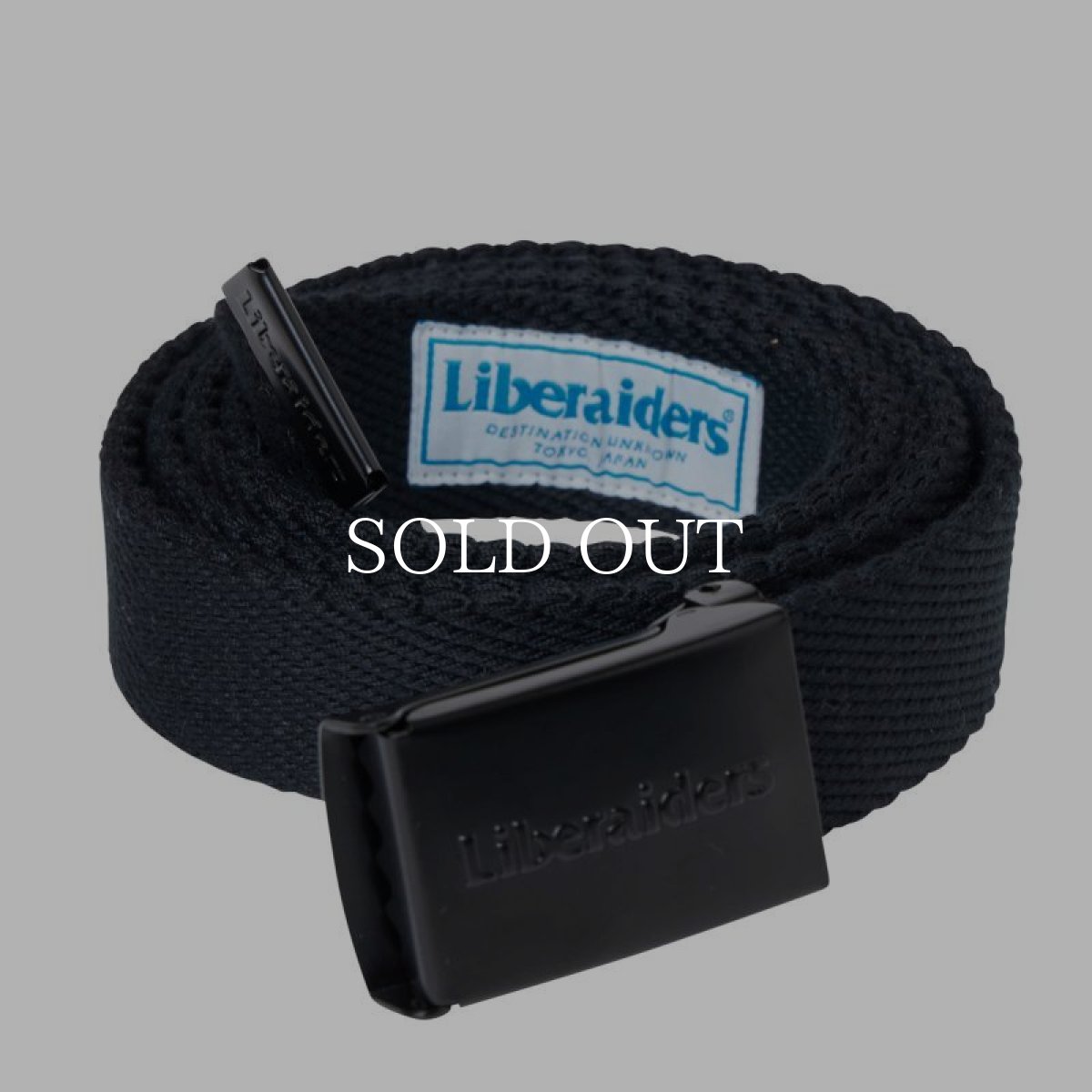 画像1: Liberaiders  EMBOSS LOGO BELT (BLACK) (1)