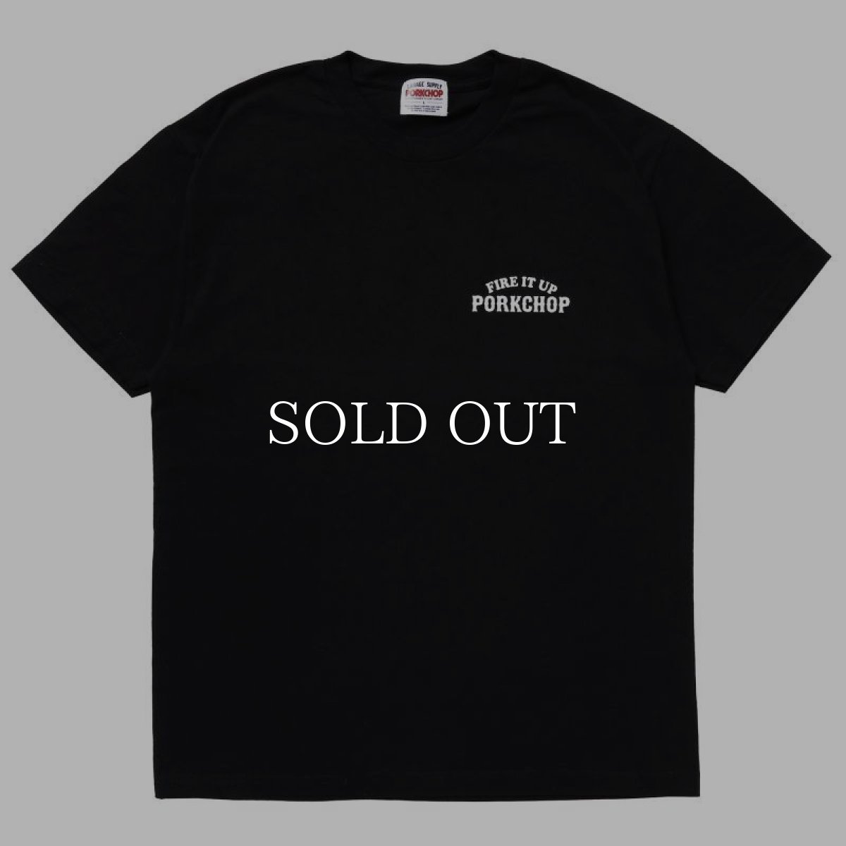 画像1: PORKCHOP GARAGE SUPPLY  3D B&S TEE (BLACK) (1)