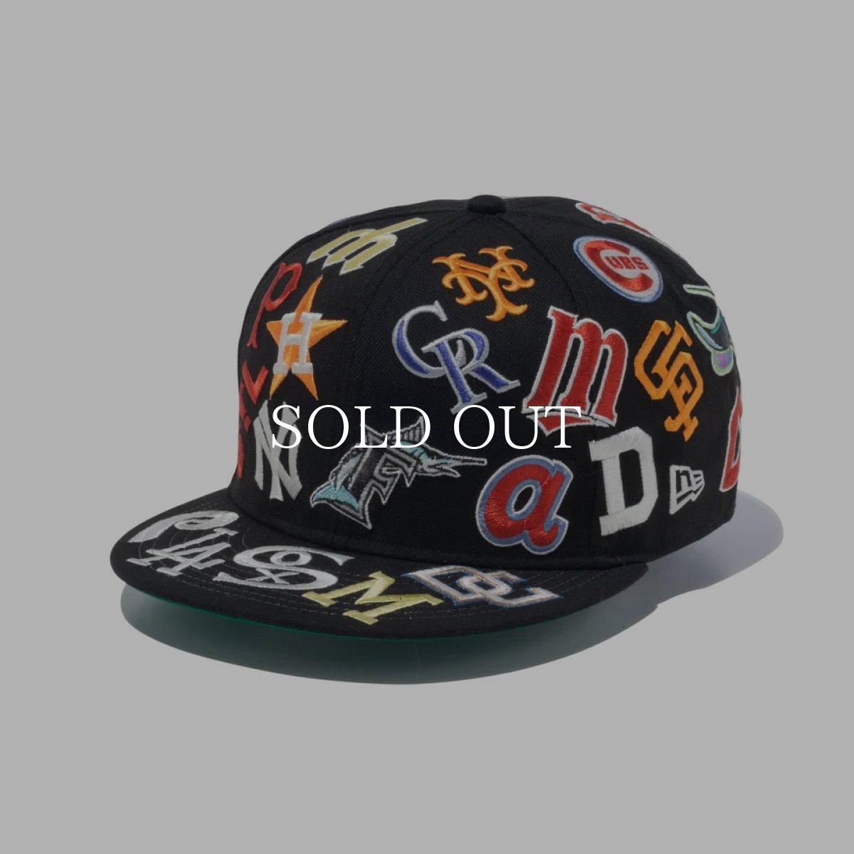 画像1: NEW ERA  9FIFTY Team Logo Allover Cooperstown (ブラック) (1)