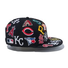 画像6: NEW ERA  9FIFTY Team Logo Allover MLB (ブラック) (6)