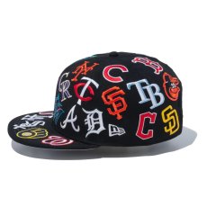 画像5: NEW ERA  9FIFTY Team Logo Allover MLB (ブラック) (5)