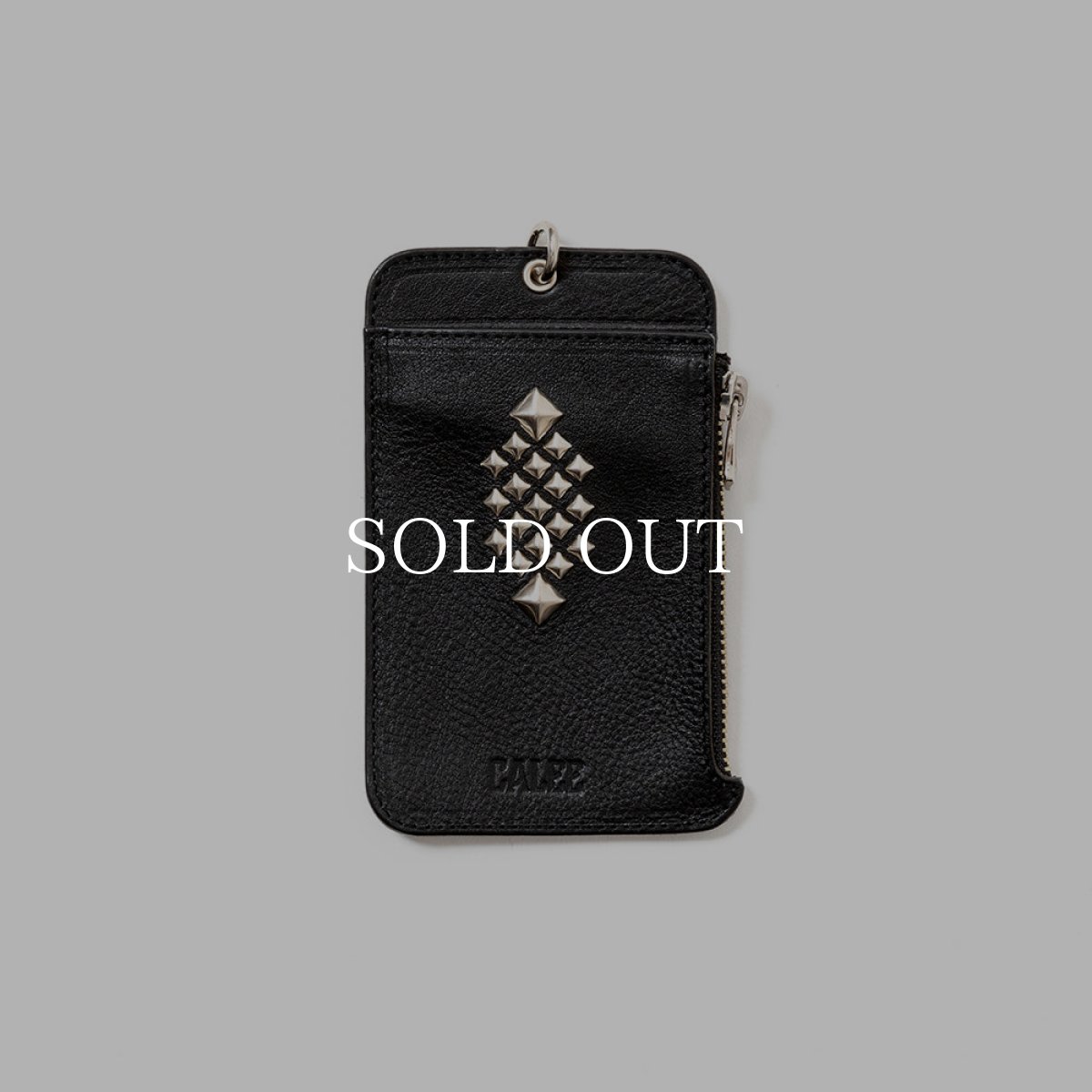 画像1: CALEE  STUDS LEATHER MULTI POUCH REGULAR (Black) (1)