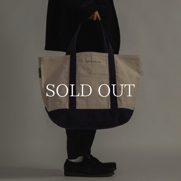 APPLEBUM Logo Totebag (L) (Natural/Navy) 2321002 公式通販