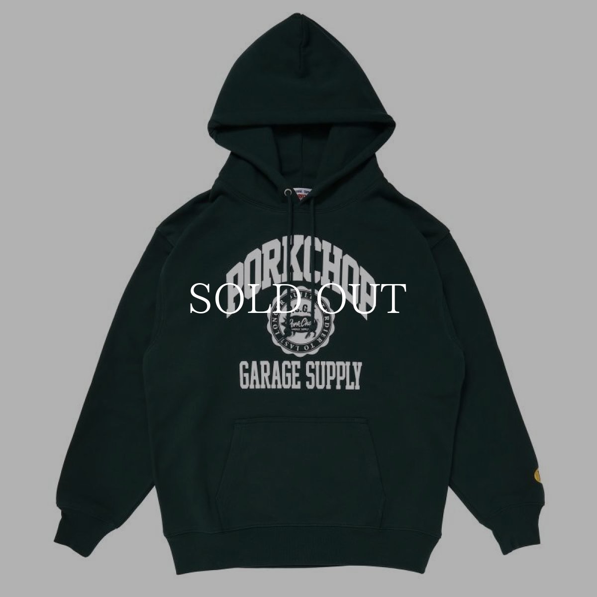 画像1: PORKCHOP GARAGE SUPPLY  2nd COLLEGE HOODIE (FOREST) (1)