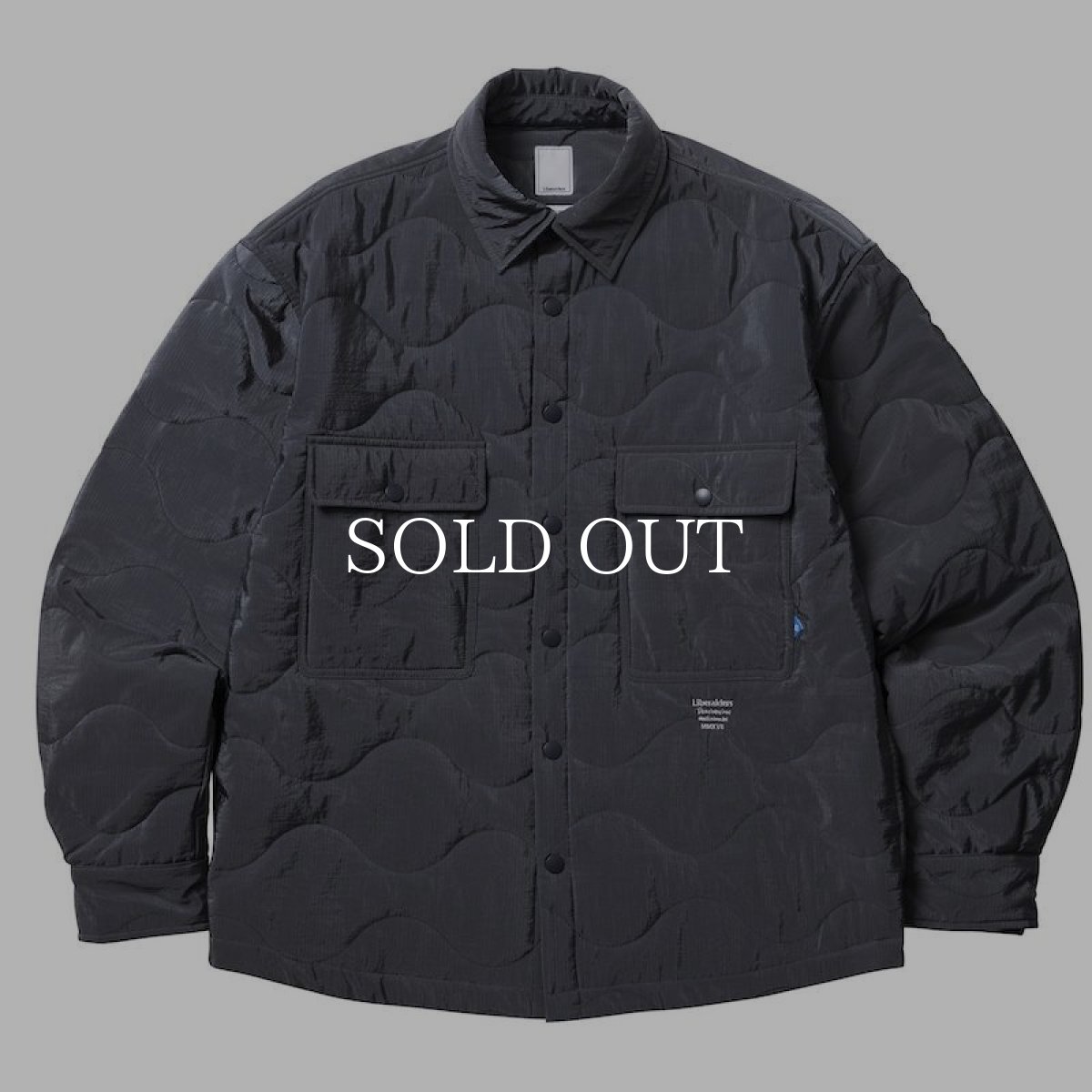 画像1: Liberaiders  QUILTED RIPSTOP NYLON SHIRT (GRAY) (1)