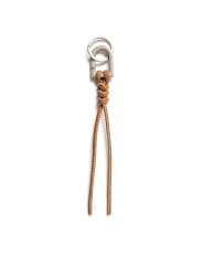 画像1: hobo  WHIP STITCH CORD KEY RING COW LEATHER (BROWN) (1)