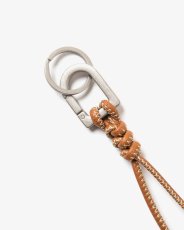 画像3: hobo  WHIP STITCH CORD KEY RING COW LEATHER (BROWN) (3)