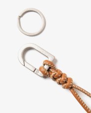 画像4: hobo  WHIP STITCH CORD KEY RING COW LEATHER (BROWN) (4)