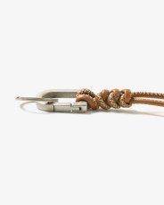 画像2: hobo  WHIP STITCH CORD KEY RING COW LEATHER (BROWN) (2)