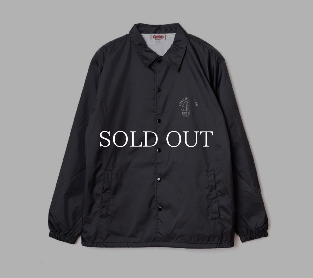 画像1: CUTRATE  ×VENICE8 COFFEE HOUSE P.Y.F NYLON COACH JACKET (BLACK) (1)