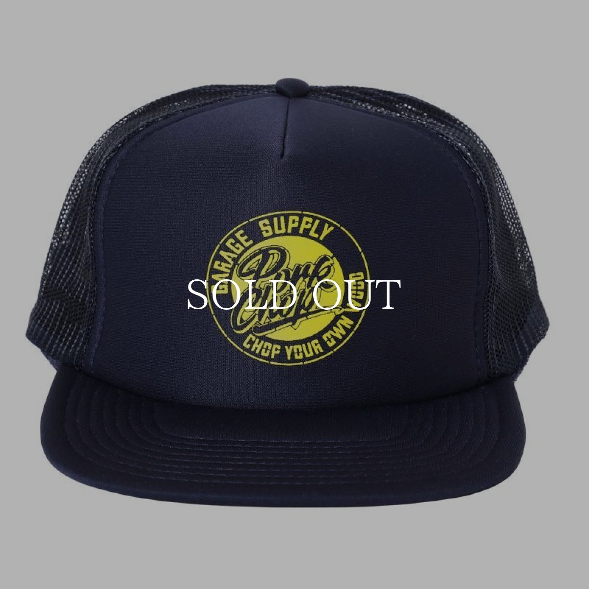 画像1: PORKCHOP GARAGE SUPPLY  STENCIL CS MESH CAP (NAVY) (1)