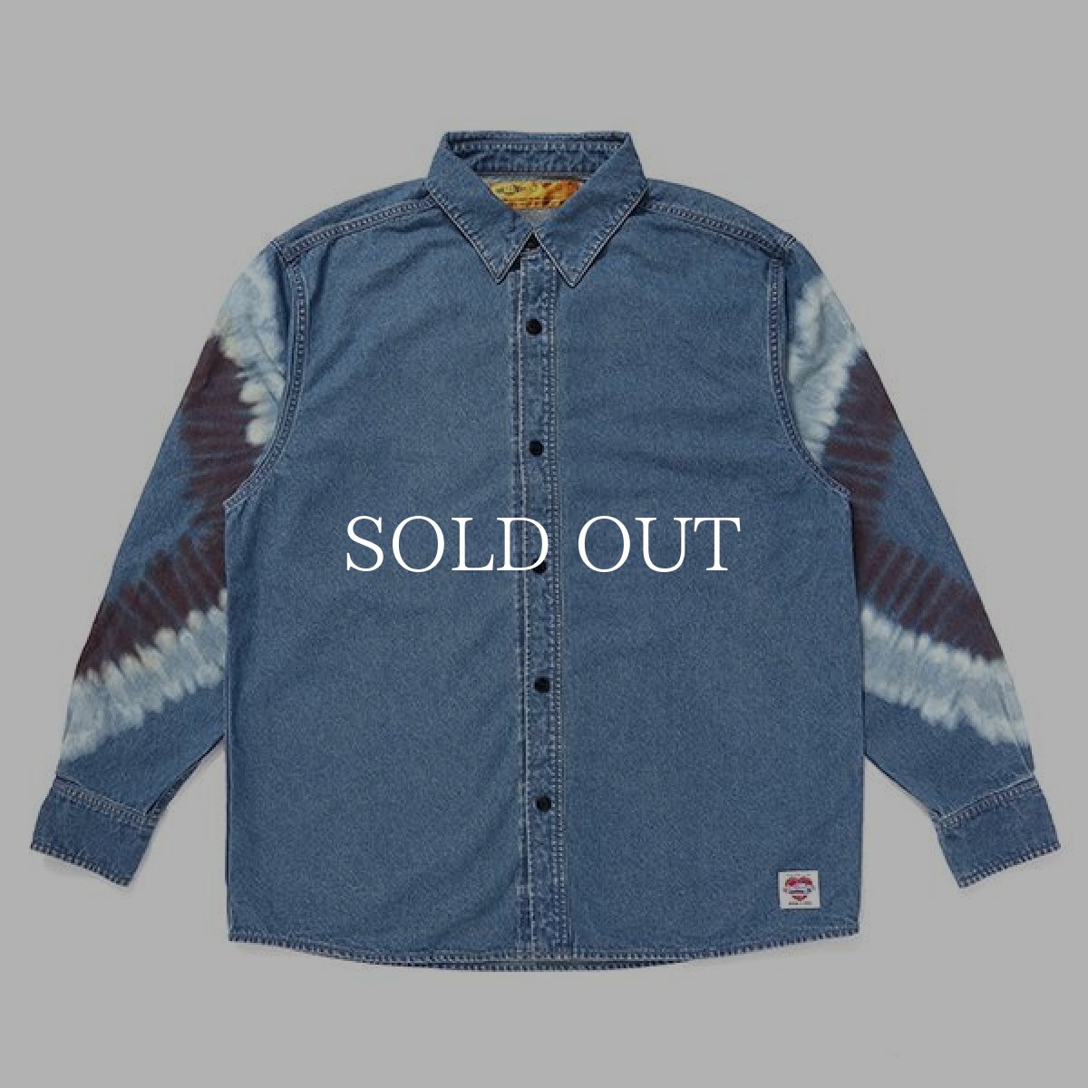 画像1: CHALLENGER  L/S TIE DYE SLEEVE DENIM SHIRT (1)