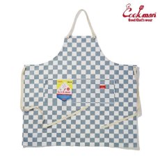 画像2: COOKMAN  ワイドポケットエプロン Wide Pocket Apron Checker Gray (2)