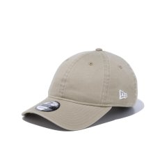 画像1: NEW ERA  9TWENTY ウォッシュドコットン ベーシック ペブル × ホワイト (1)