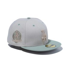 画像1: NEW ERA  59FIFTY Light Green Pack ロサンゼルス・ドジャース ストーン/エベレストグリーン (1)