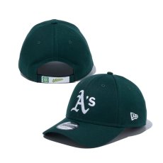 画像1: NEW ERA  9FORTY MLB オークランド・アスレチックス ウーブンパッチ ダークグリーン (1)