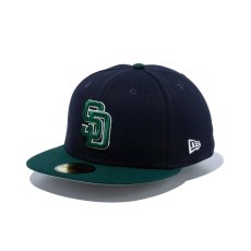 画像1: NEW ERA  59FIFTY Vintage Color サンディエゴ・パドレス ネイビー / ダークグリーン (1)