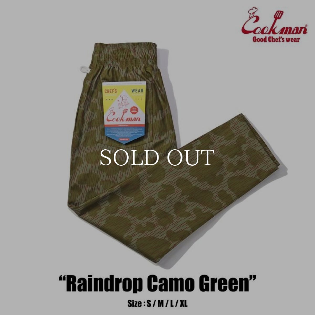 画像1: COOKMAN  Chef Pants Raindrop Camo Green (1)