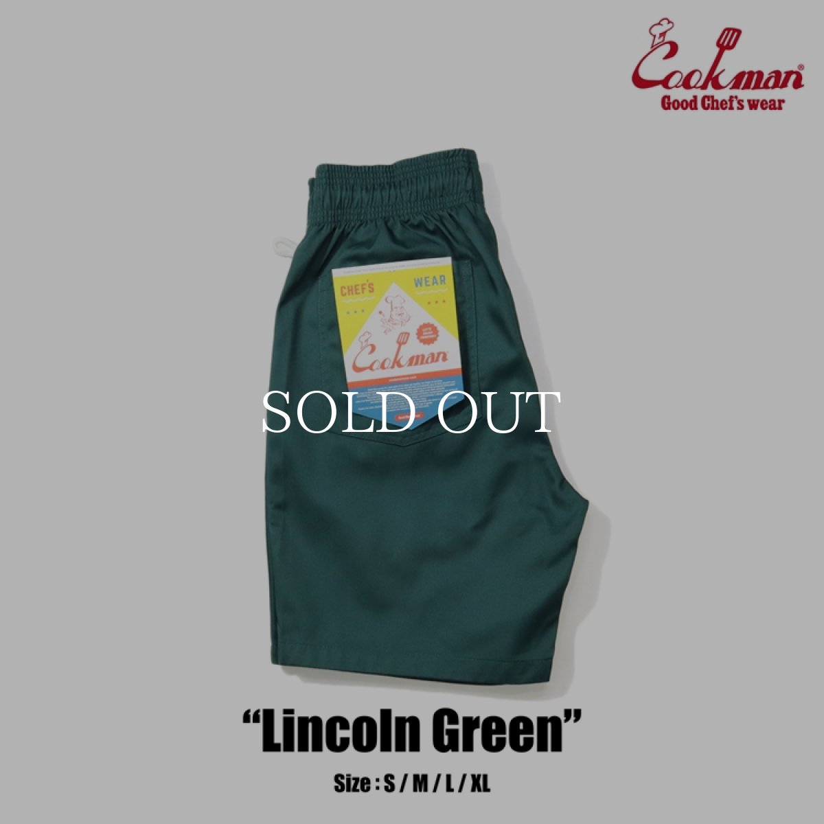 画像1: COOKMAN  Chef Pants Short Lincoln Green (1)