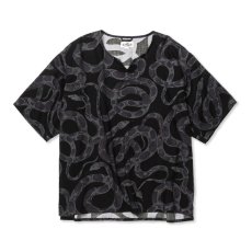 画像1: CALEE  R/P ALLOVER SNAKE PATTERN KEY NECK WIDE SILHOUETTE SH ＜LIMITED＞ (1)